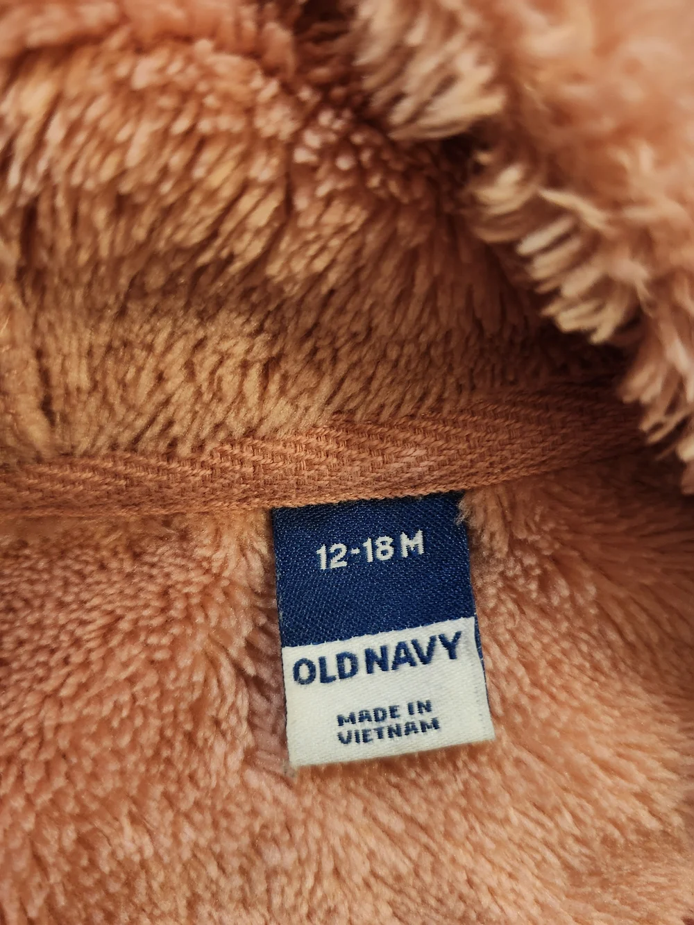 Old Navy Plush Hooded Jacket in Dusty Rose